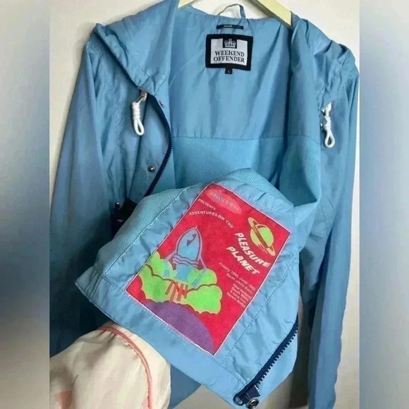 Weekend Offender Lightweight Windbreaker Jacket Size Large - Picture 7 of 8